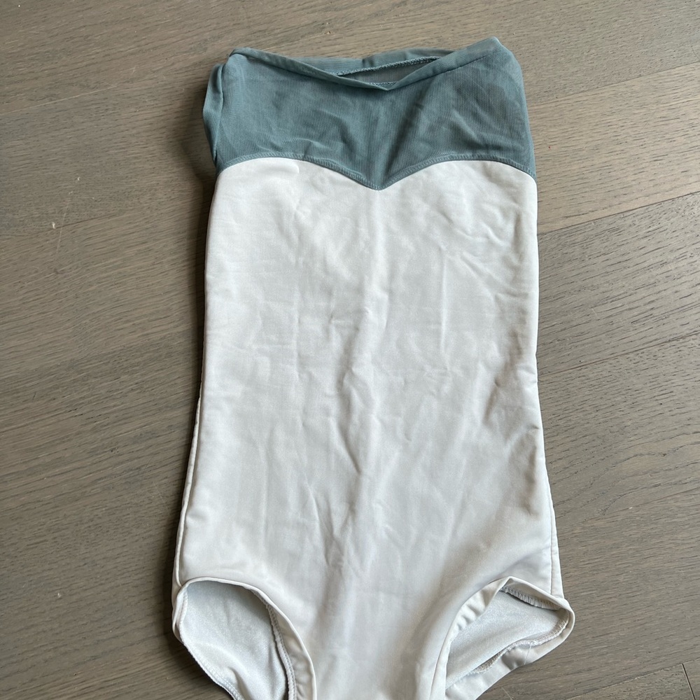 Off white and Blue Leotard